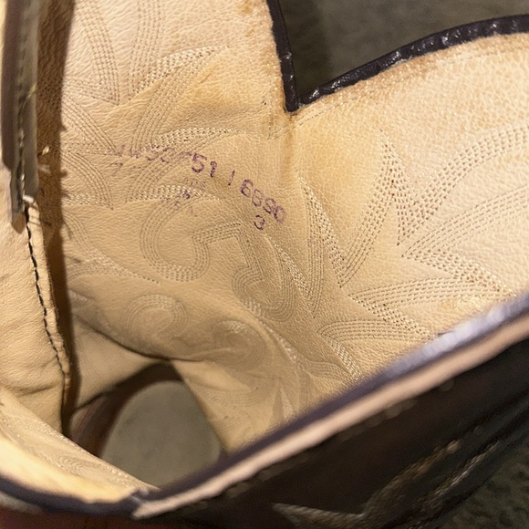 RARE Vintage Snake Skin Leather Dan Post Cowboy Boots - Picture 8 of 8